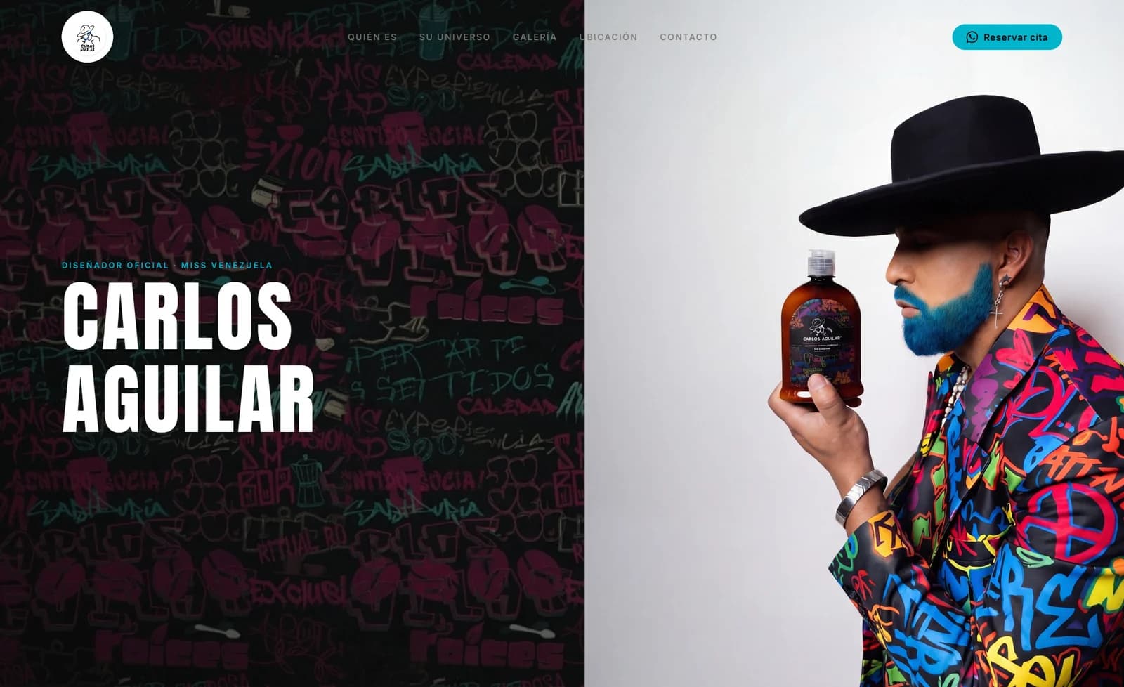 Web de marca de Carlos Aguilar, portada